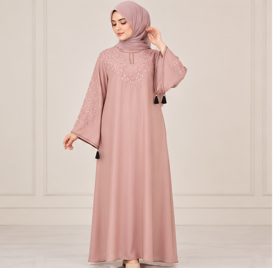 Al-Haram Luxury Embroidered Modest Abaya