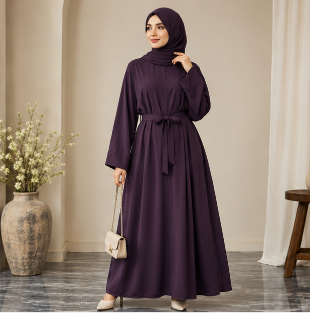 Al-Haram Classic Tie-Waist Modest Dress Abaya – Multi-Colour Collection