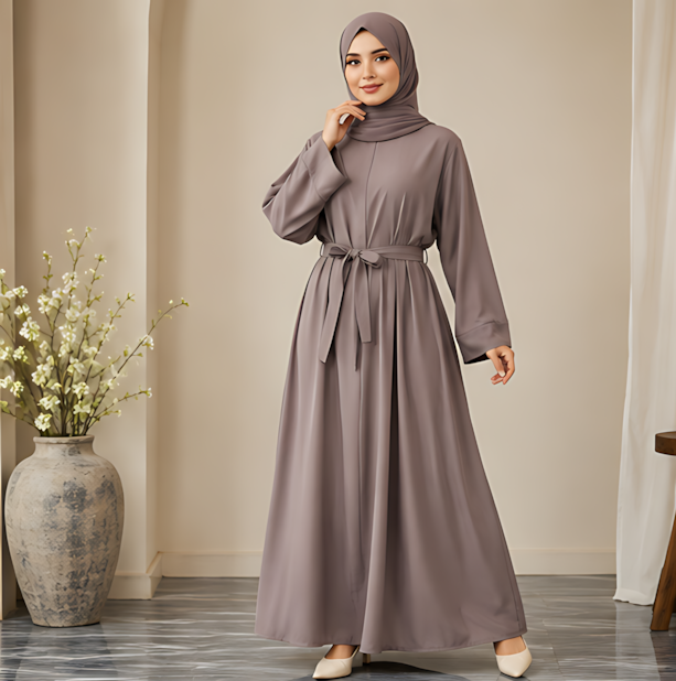 Al-Haram Classic Tie-Waist Modest Dress Abaya – Multi-Colour Collection