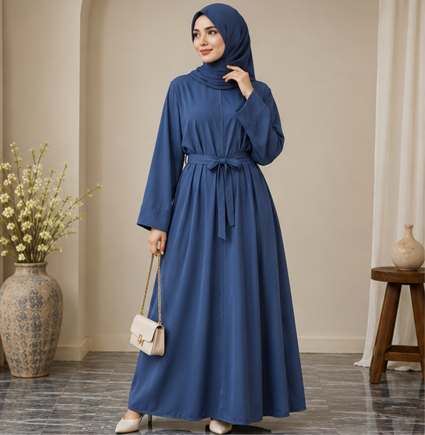 Al-Haram Classic Tie-Waist Modest Dress Abaya – Multi-Colour Collection