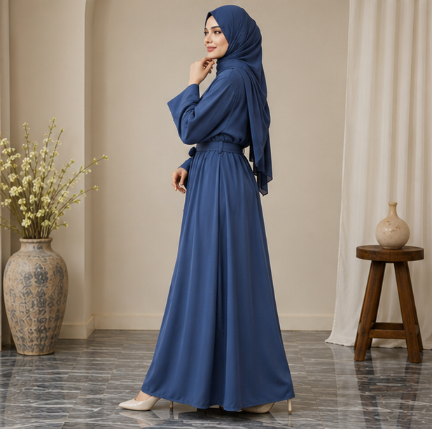 Al-Haram Classic Tie-Waist Modest Dress Abaya – Multi-Colour Collection