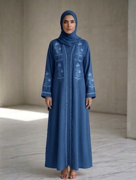 Nida Embroidered Abaya – 5 Colours available