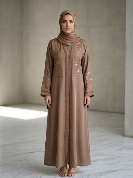 Nida Embroidered Abaya – 5 Colours available