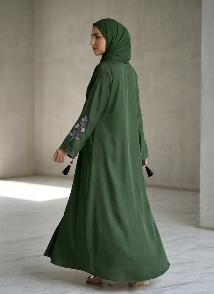 Nida Embroidered Abaya – 5 Colours available