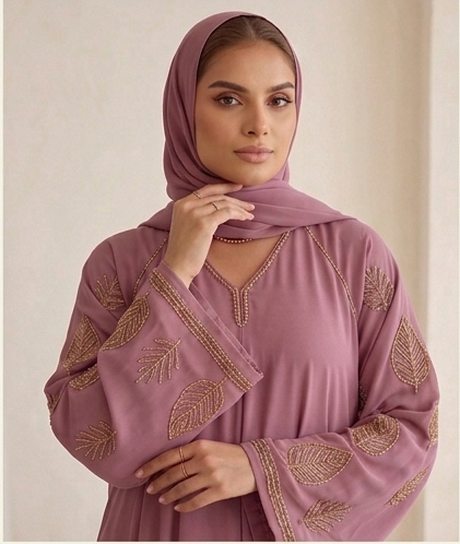 Alharam Abaya |  – Elegant Embroidered Flare Abaya