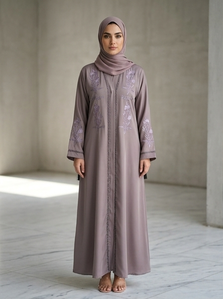 Nida Embroidered Abaya – 5 Colours available